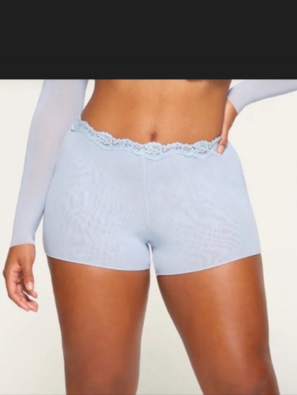 Skims Bridal Shorts Mesh Glacier